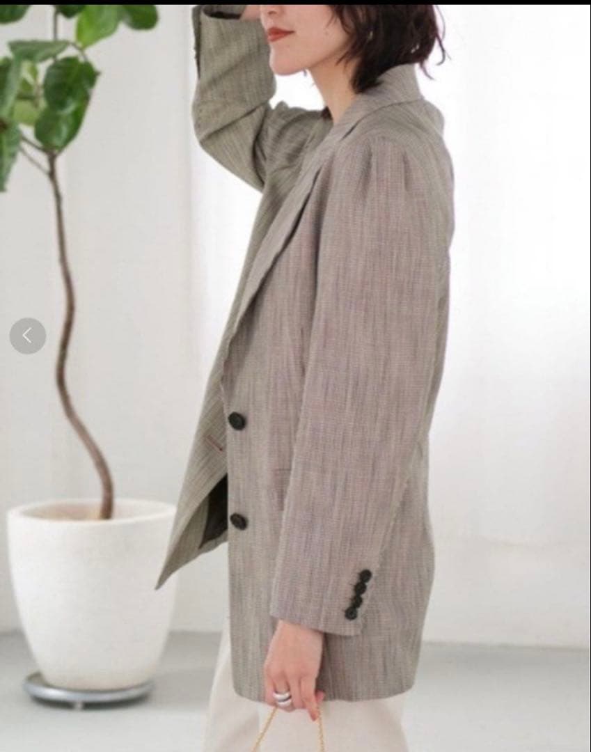 美品　定価3.5万 Spick&Span Visストレッチパフスリーブジャケット