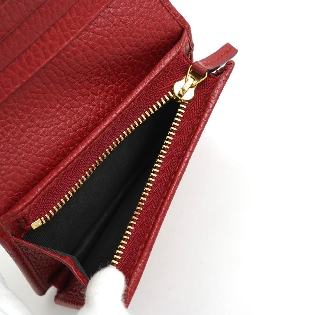 ✨新品未使用✨　GUCCI ミニ財布　マーモント　GGロゴ 二つ折り　レッド