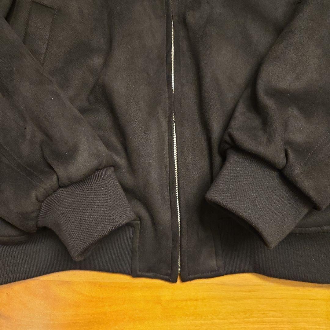 mnbv様 ZARA フェイクスエード ボンバージャケット ブラック Lサイズ