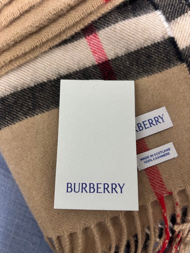 BURBERRY ベージュ チェックマフラー 168×30cm