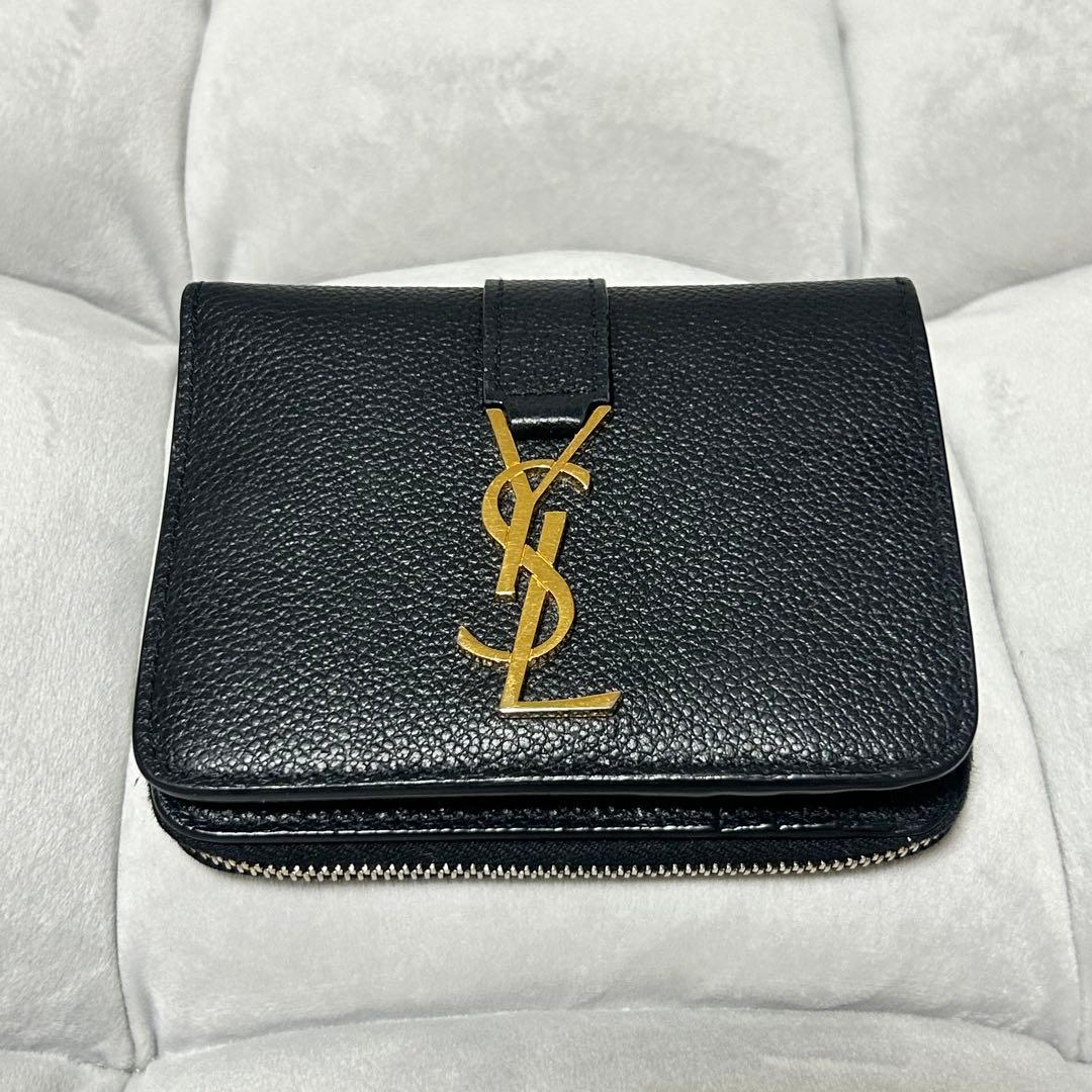 サンローラン YSL 折り財布　ラージジップウォレット