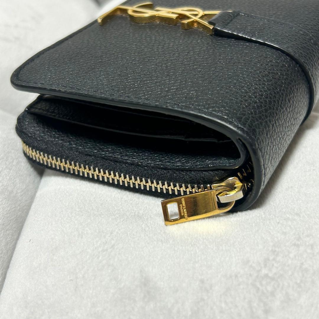 サンローラン YSL 折り財布　ラージジップウォレット