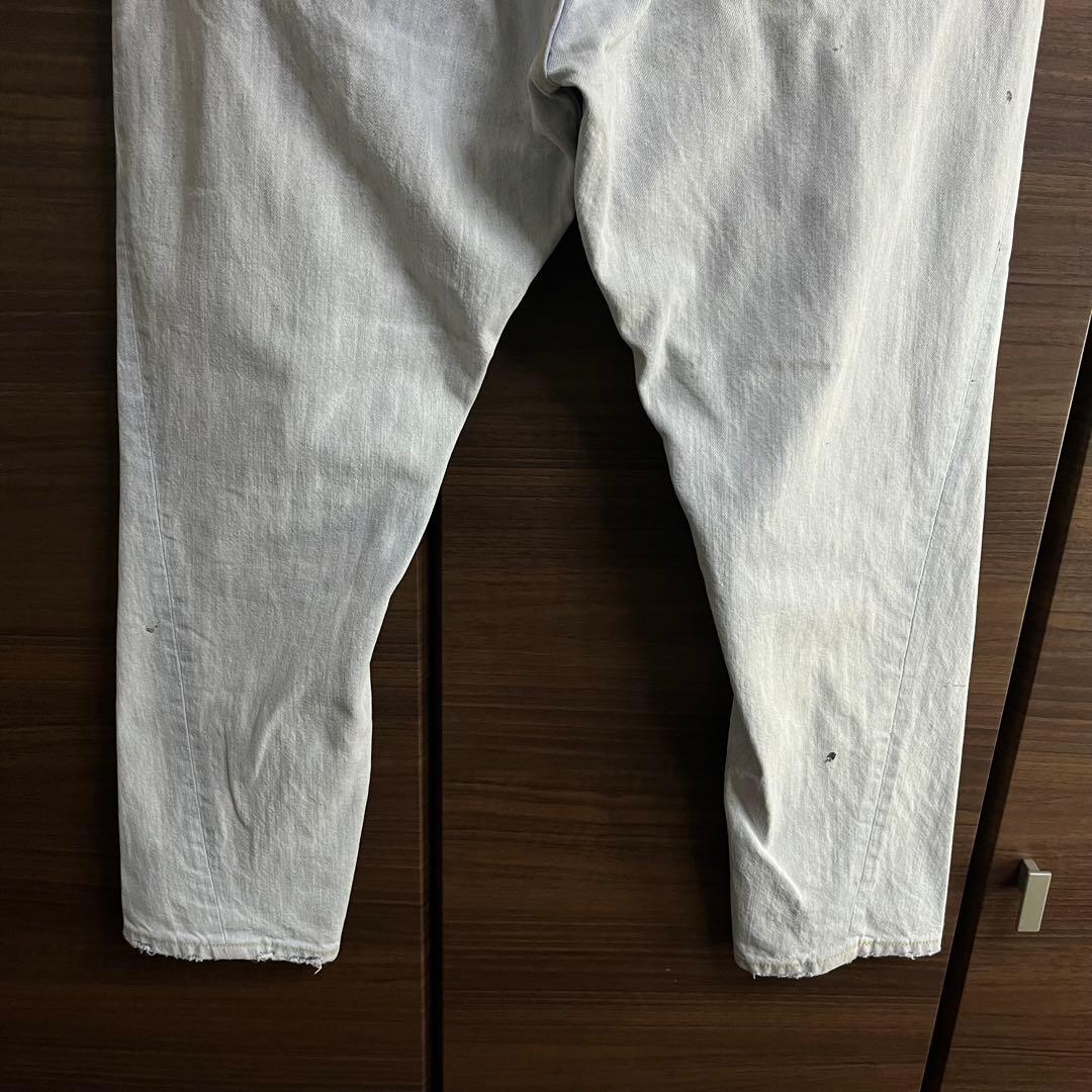 FRAPBOIS フラボア サルエル デニムパンツ ペイント ブリーチ加工 古着