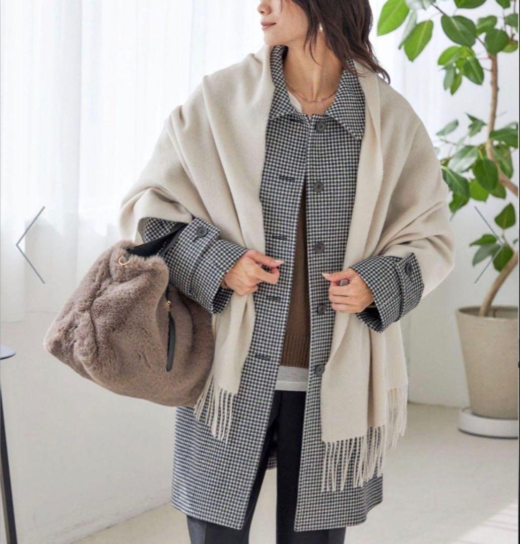 【新品】SHIPSウールカシミヤウォッシャブルストール