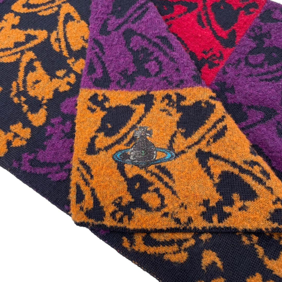 リバーシブル✨ Vivienne Westwood マフラー オーブ刺繍 総柄