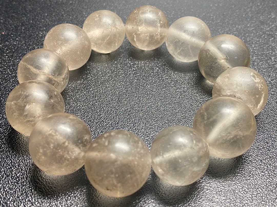 302ザギ水晶 18-19mmザギマウンテンクォーツ ブレスレット