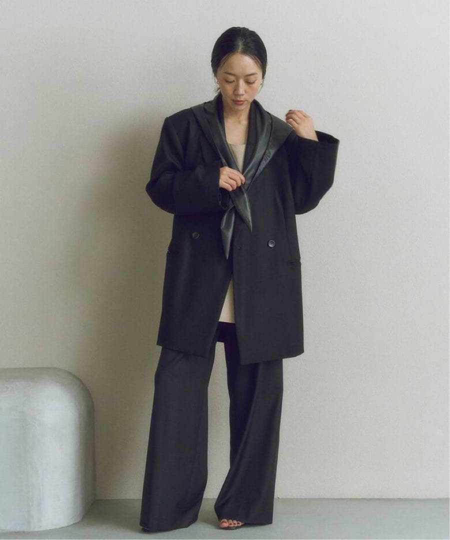 PlageMY_fake leather フードプラージュ今期フーディーストール