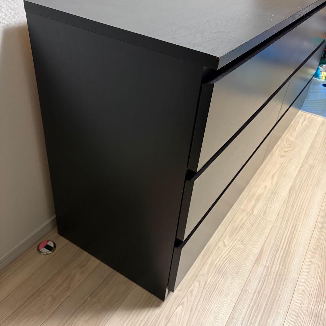 IKEA チェスト・タンス 160x78cm MALM マルム ブラック