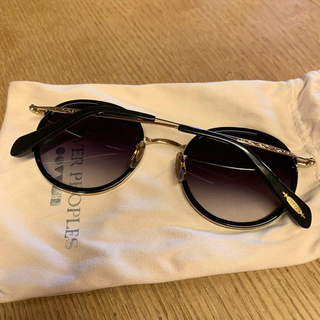 美品★Oliver Peoples★ラウンドサングラス ブラック