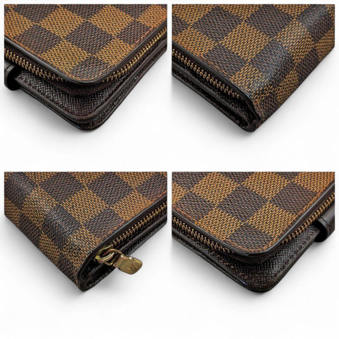 良品 ルイヴィトン ダミエ エベヌ コンパクトジップ 折り財布 コンパクト財布