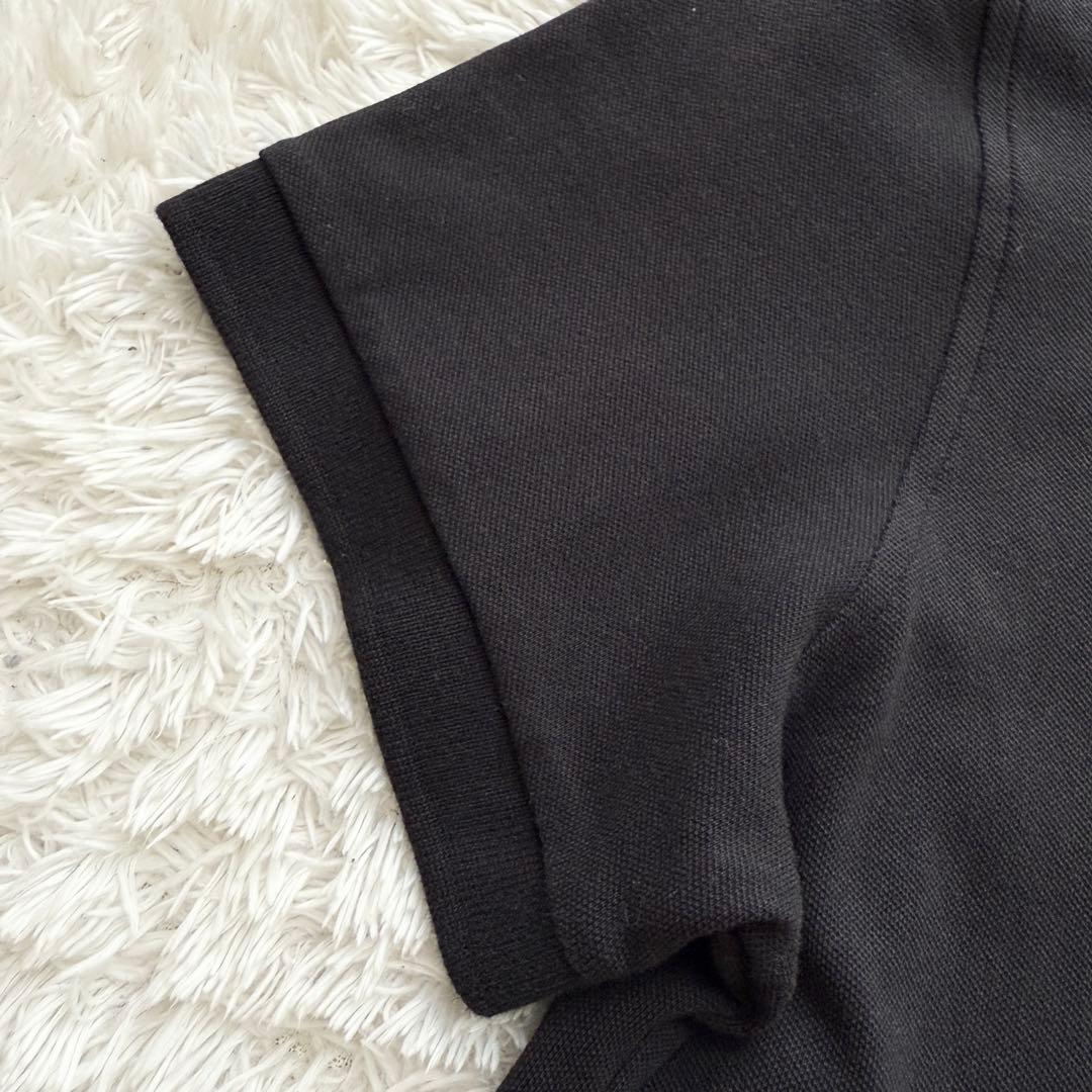 Burberry チェック襟 ポロシャツ XL 大きいサイズ　黒