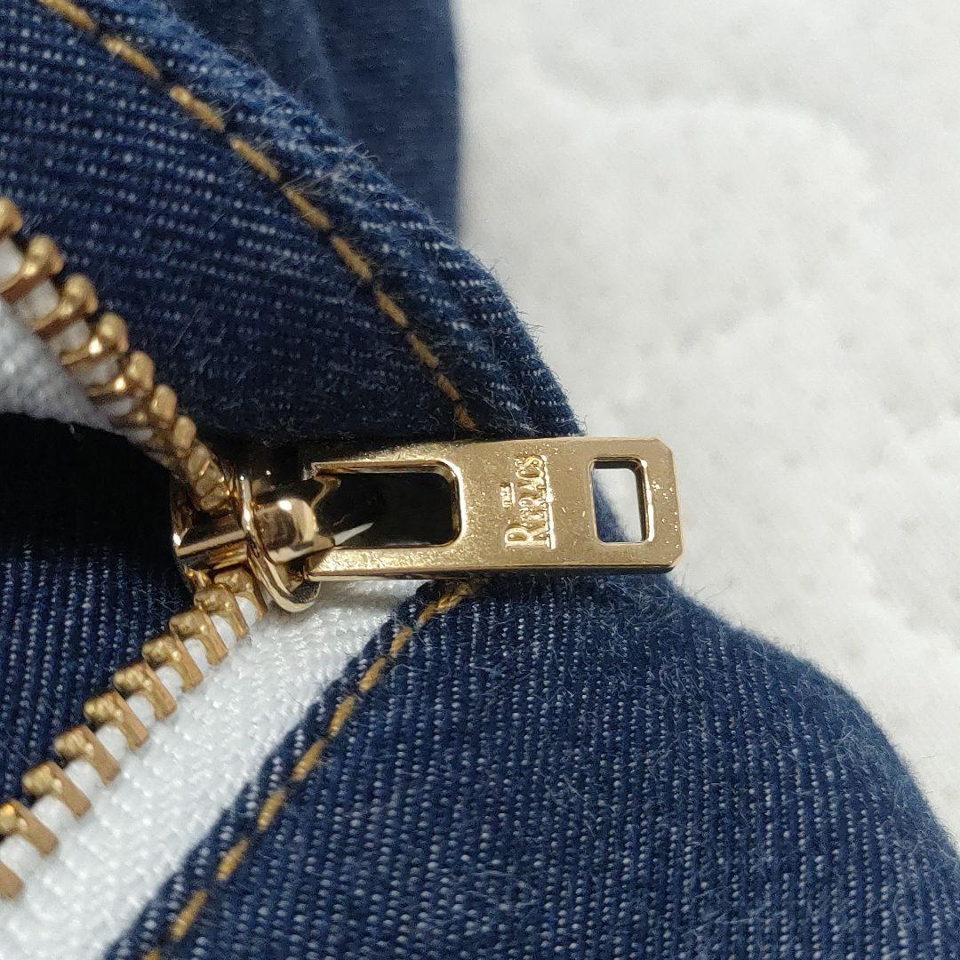 美品✨THE RERACS　ハイウエストタックワイドパンツ　インディゴ　38