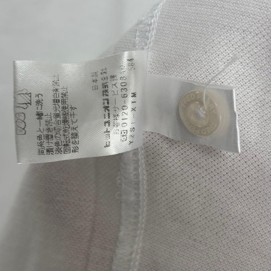 FRED PERRY フレッドペリー ボタンシャツ ポロシャツ M白 ホワイト