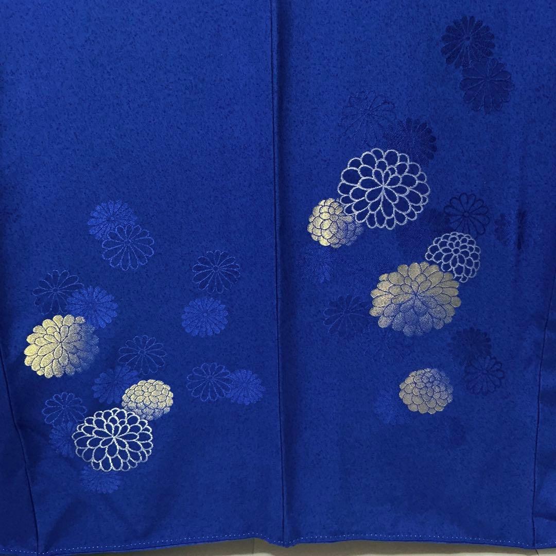 b760 正絹　振袖　手毬　金駒刺繍　金銀糸　着物