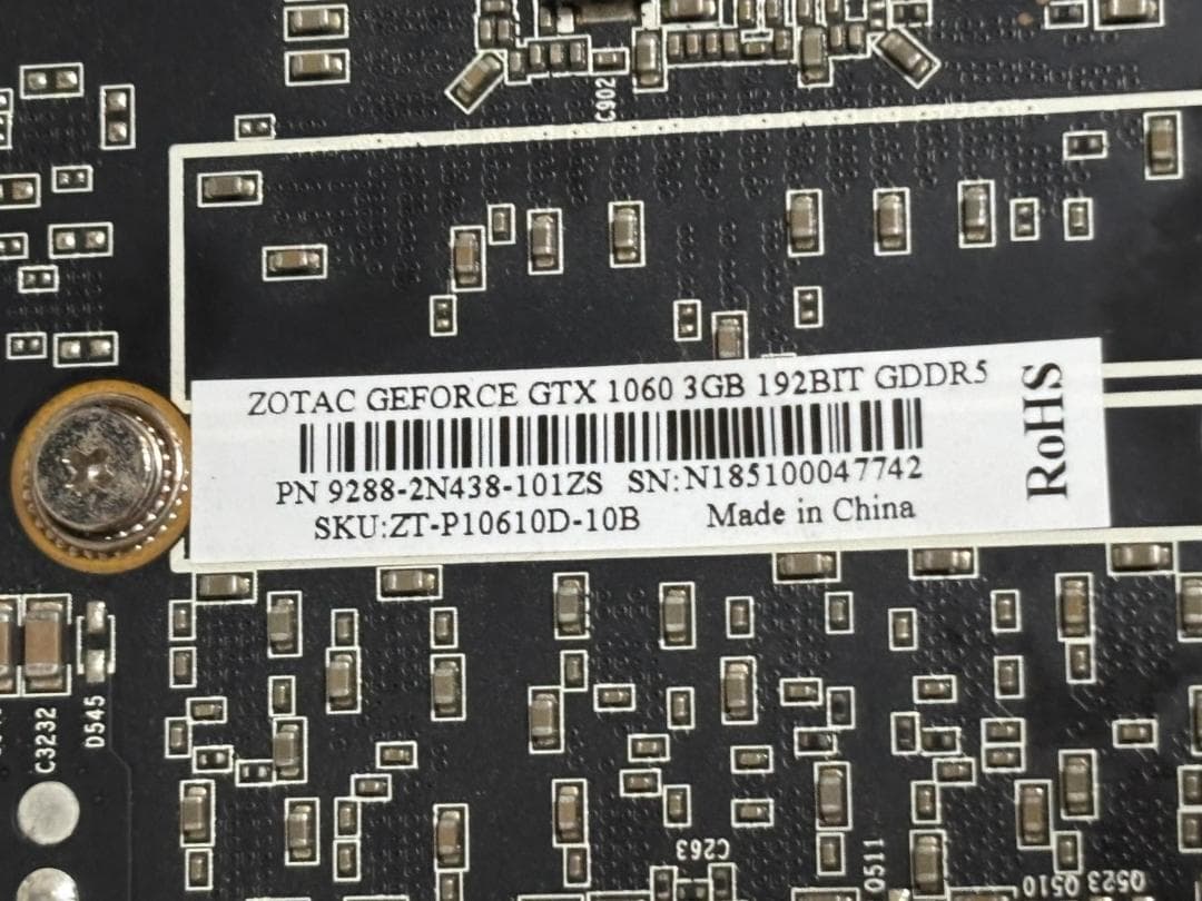 GTX1060 3GB×1 6GB×1