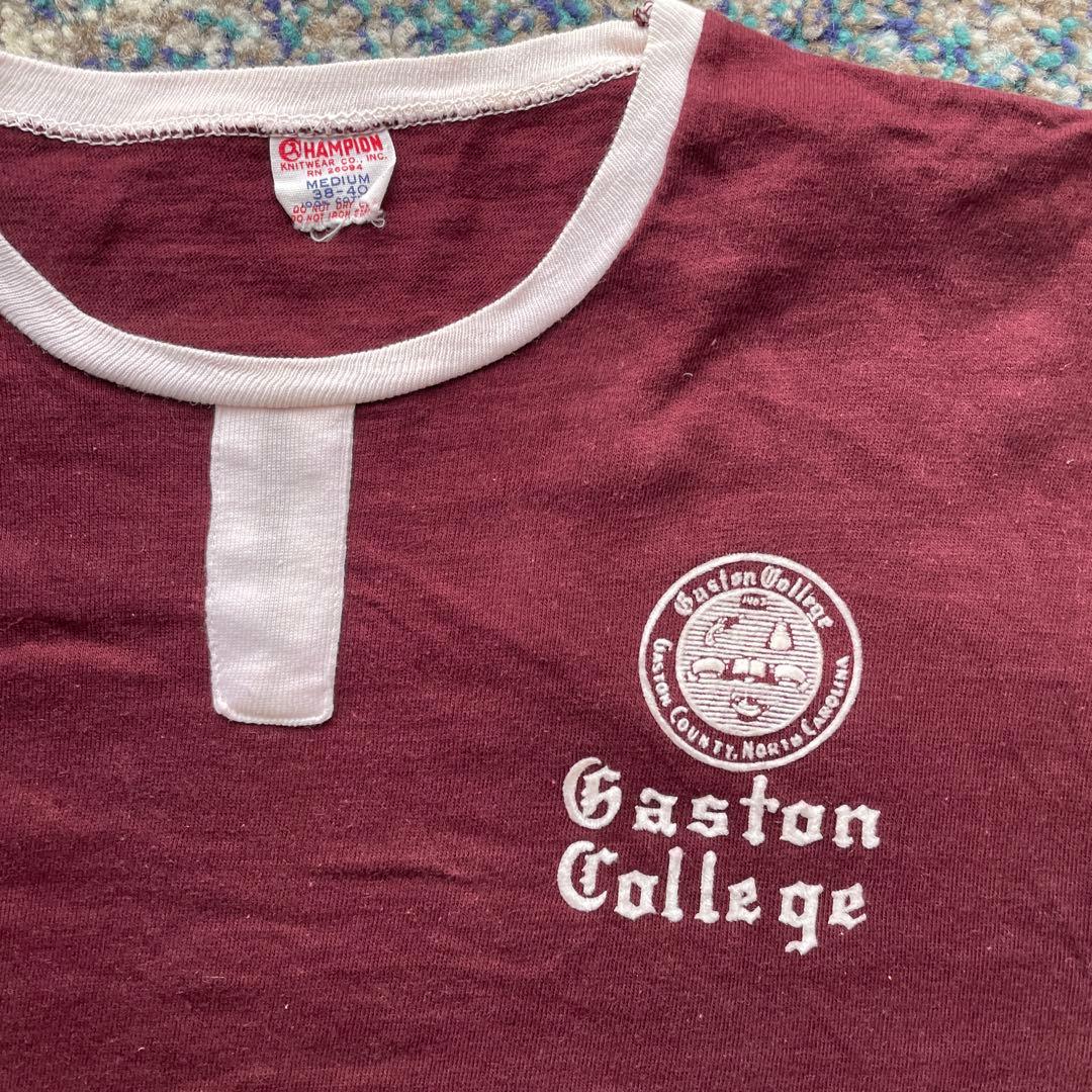 Gaston College チャンピオン　ランタグ　usa製 60s 70s
