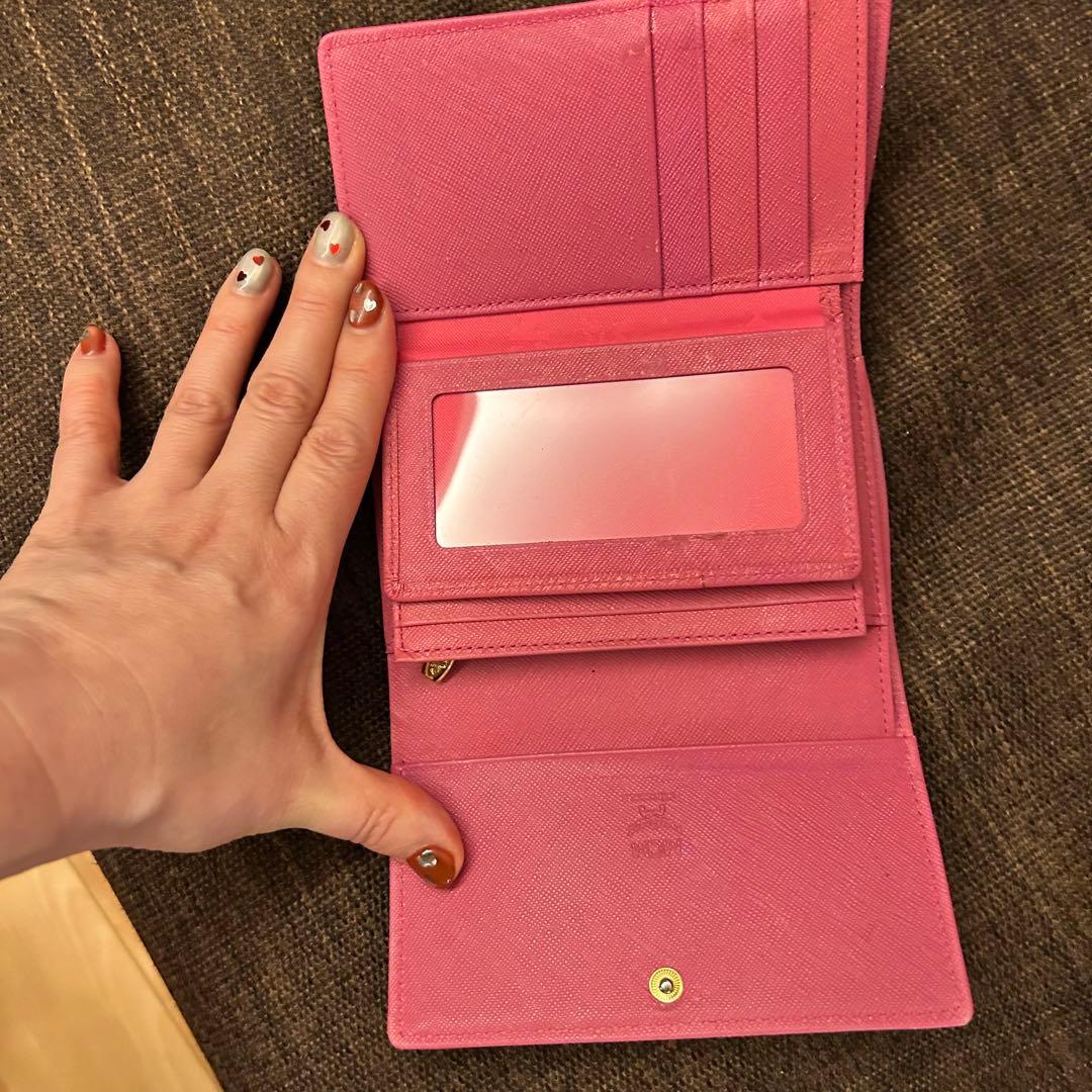 MCM 三つ折り財布 ピンク ラビット うさぎ 韓国ロッテ免税店購入収納たっぷり