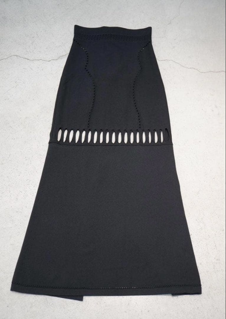 美品 24SS FETICO ハイウエスト タイト ニット スカート