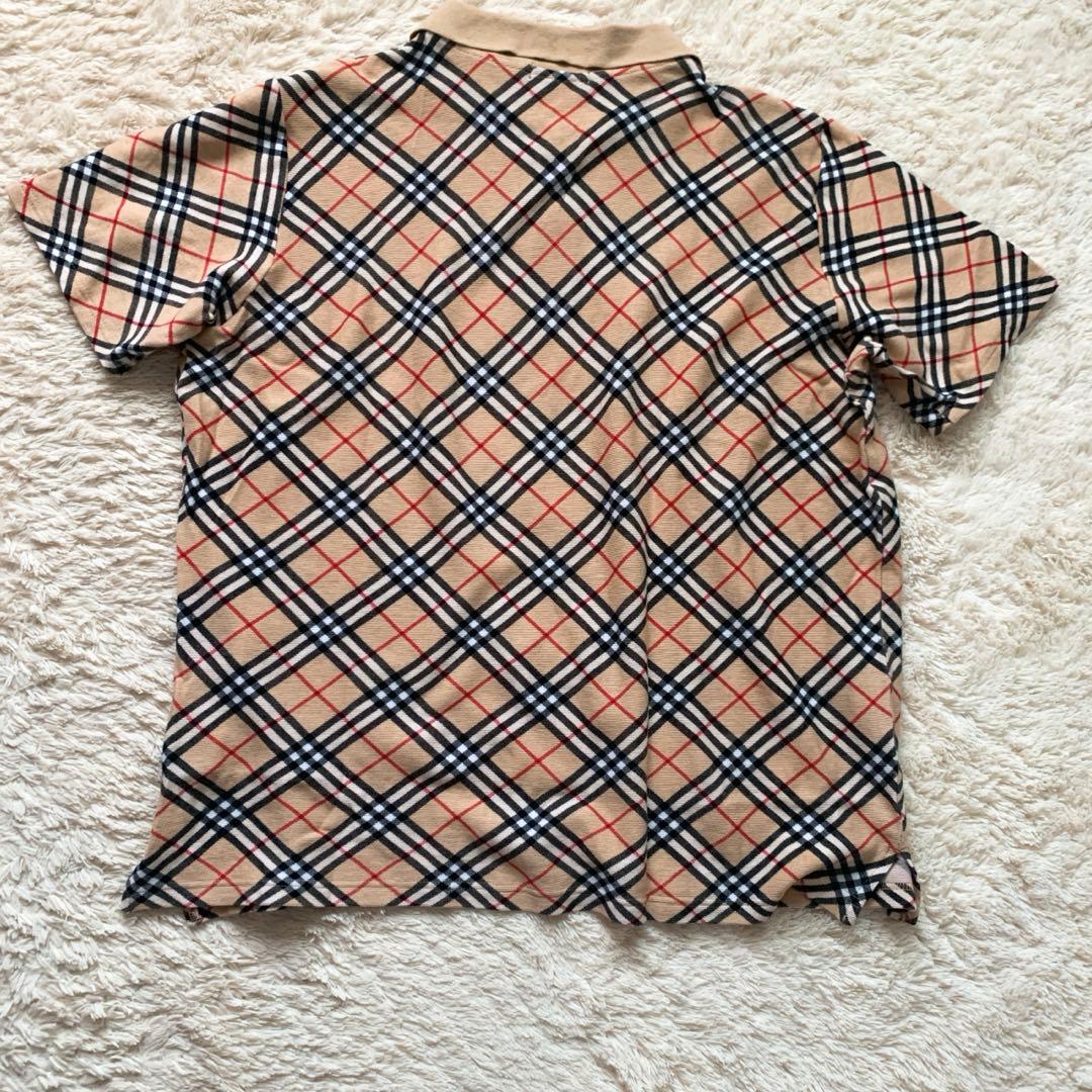 【美品】バーバリー ロンドン ノバチェック ポロシャツ ボタンシャツ F
