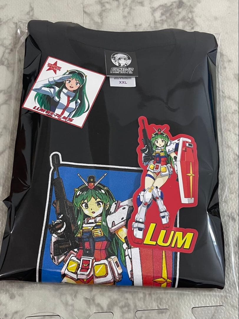 アニメTシャツ うる星やつら GUNDAM ラム 2XL