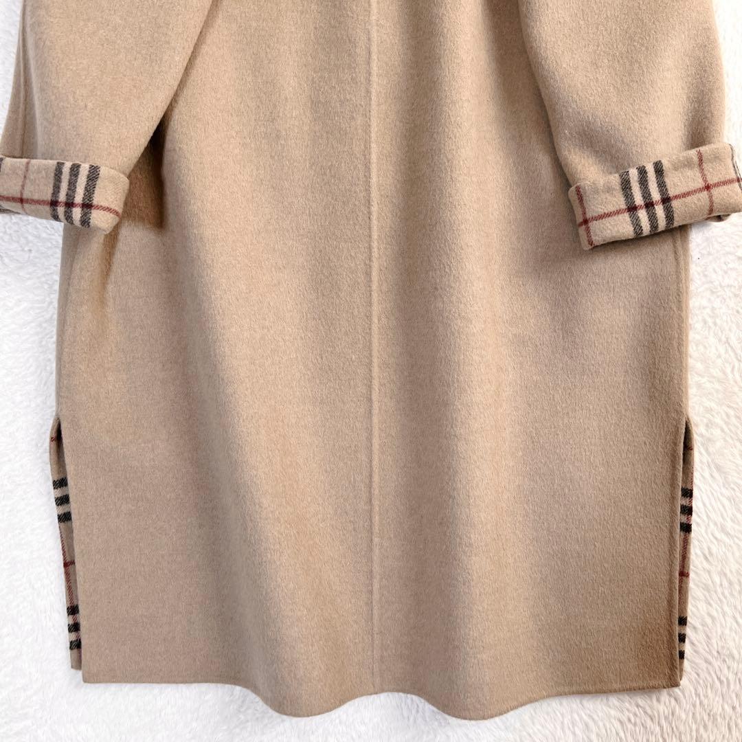 バーバリーロンドン ダブルフェイス ロングコート カシミヤ ベージュ 2XL