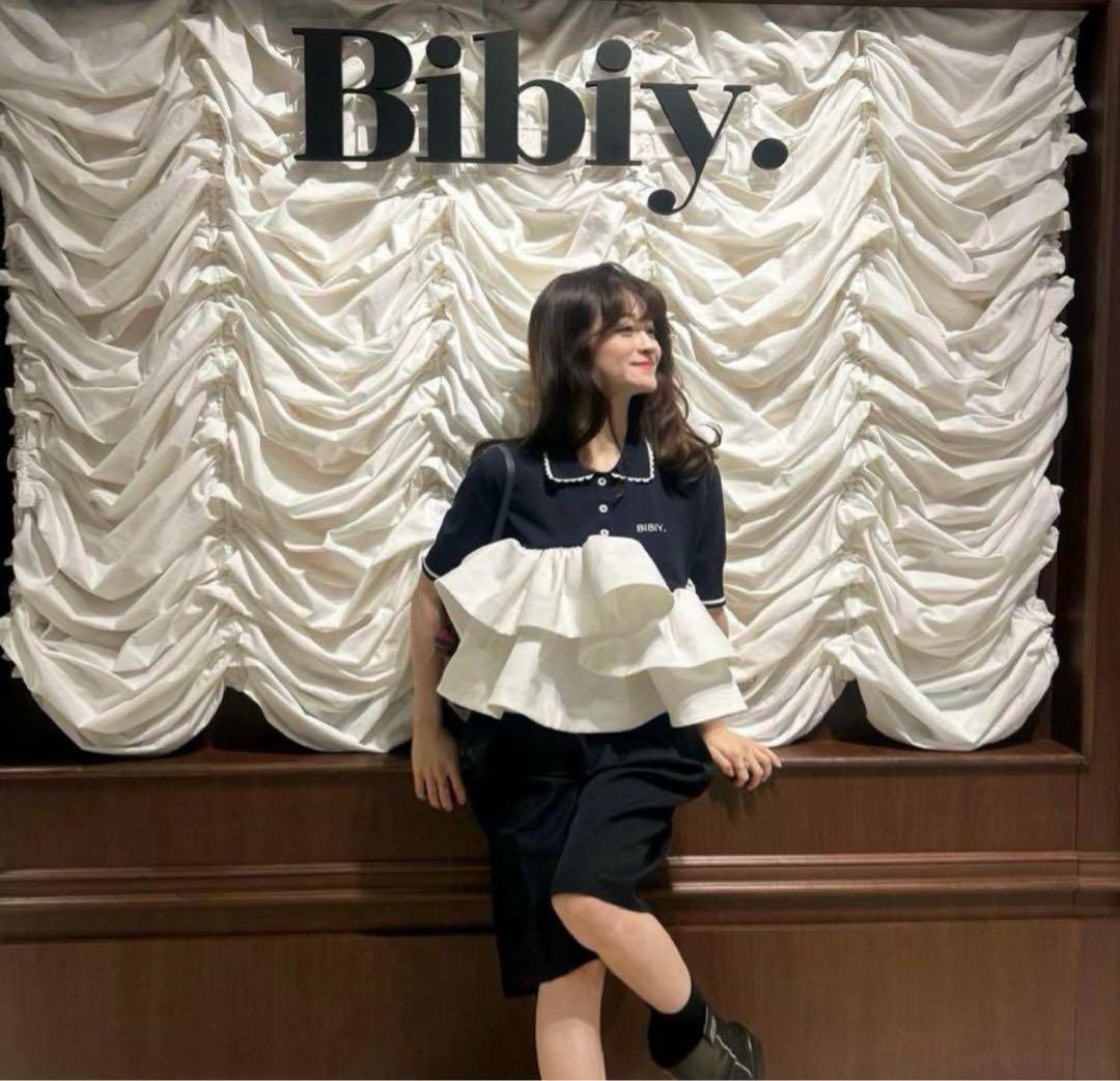 Bibiy トップス　ペプラムトップス　ポロシャツ　popup限定　正規品