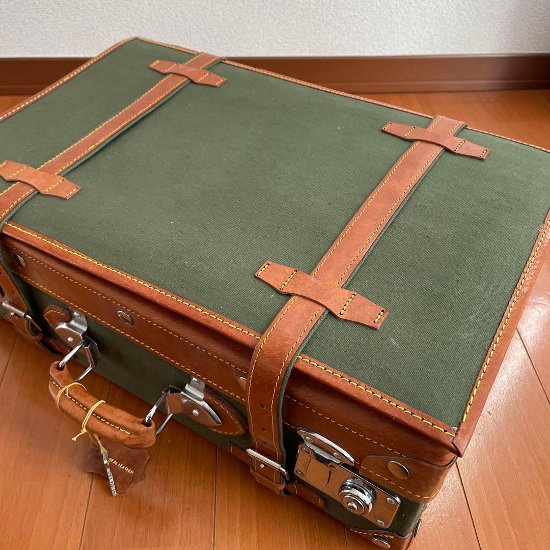 レザー キャンバス トランクケース バッグ 鞄 レトロ 古道具 ヴィンテージ調