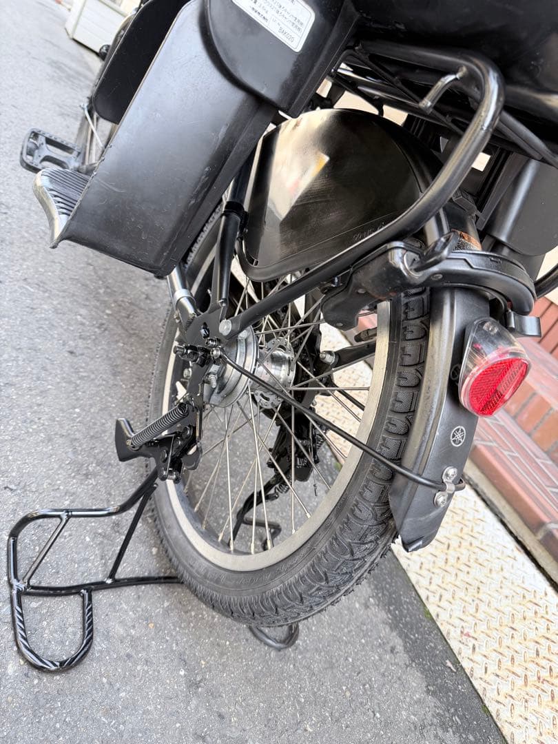 子供乗せ　3人　ヤマハ　電動アシスト自転車 チャイルドシート付き ブラック