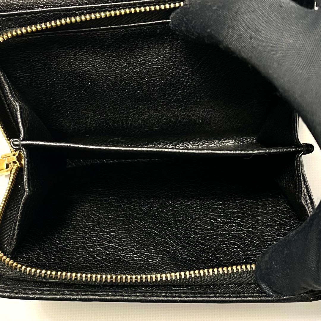 レア✨ミュウミュウ 三つ折り財布 マドラス ロゴ金具 マルチカラー ブラック