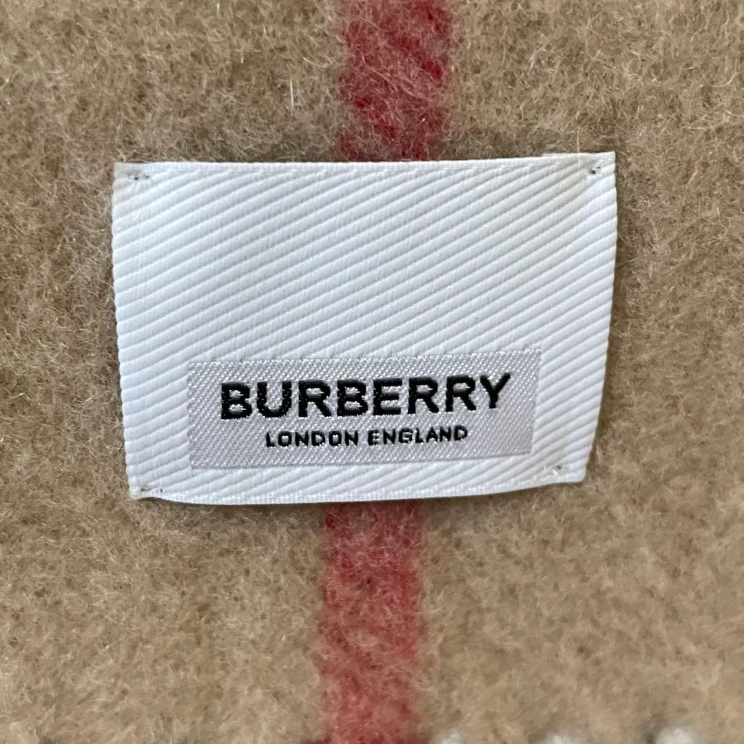 【極美品】BURBERRY ロゴチェック TB マフラー ベージュ