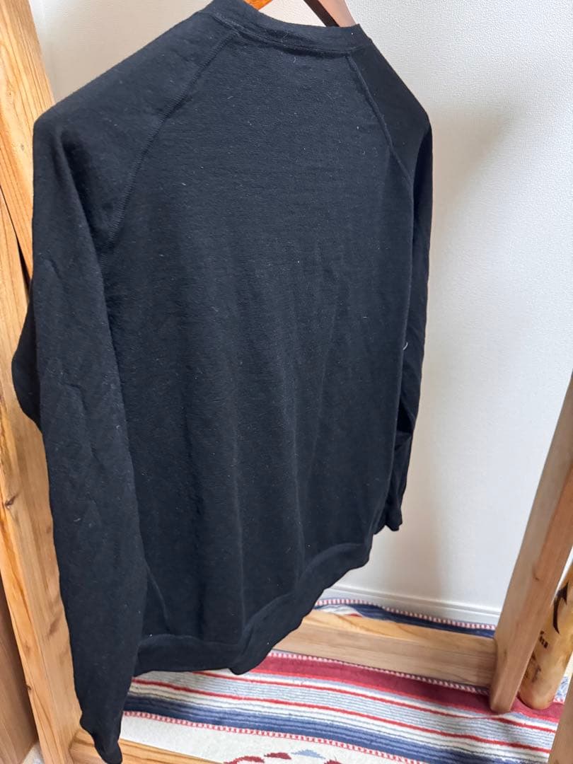 定価3万 WASHBLE WOOL RAGLAN CREW NECK SHIRT