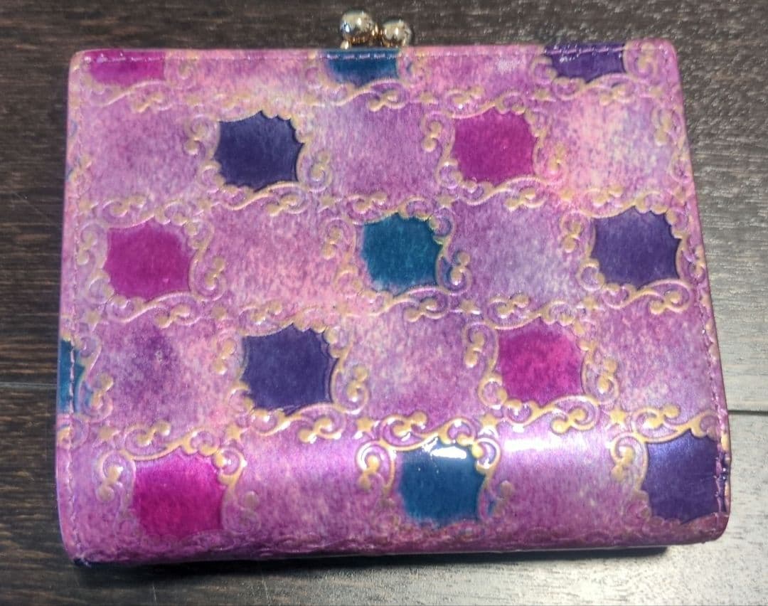 ANNA SUI 三つ折財布 パープル系