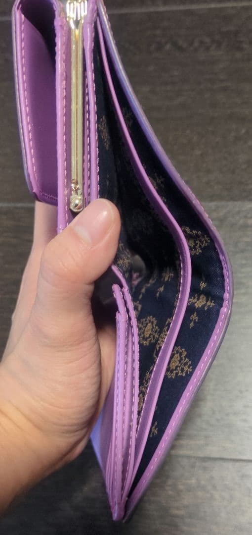 ANNA SUI 三つ折財布 パープル系