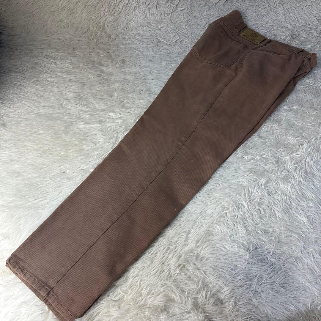 極美品 Loro Piana ブラウン コットンパンツ 48 L イタリア製