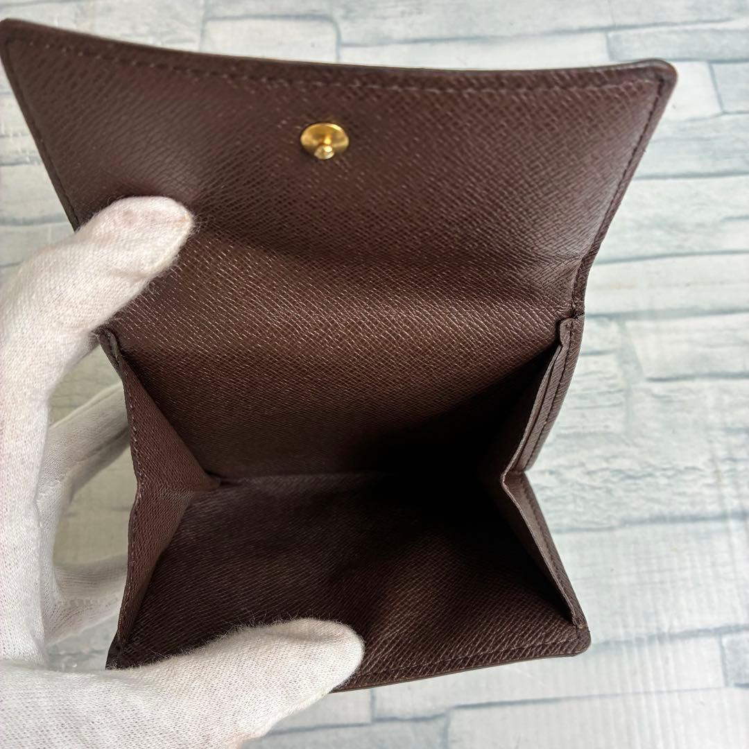 美品　50 LOUIS VUITTON ルイヴィトン ダミエ 2つ折り　Ｗホック