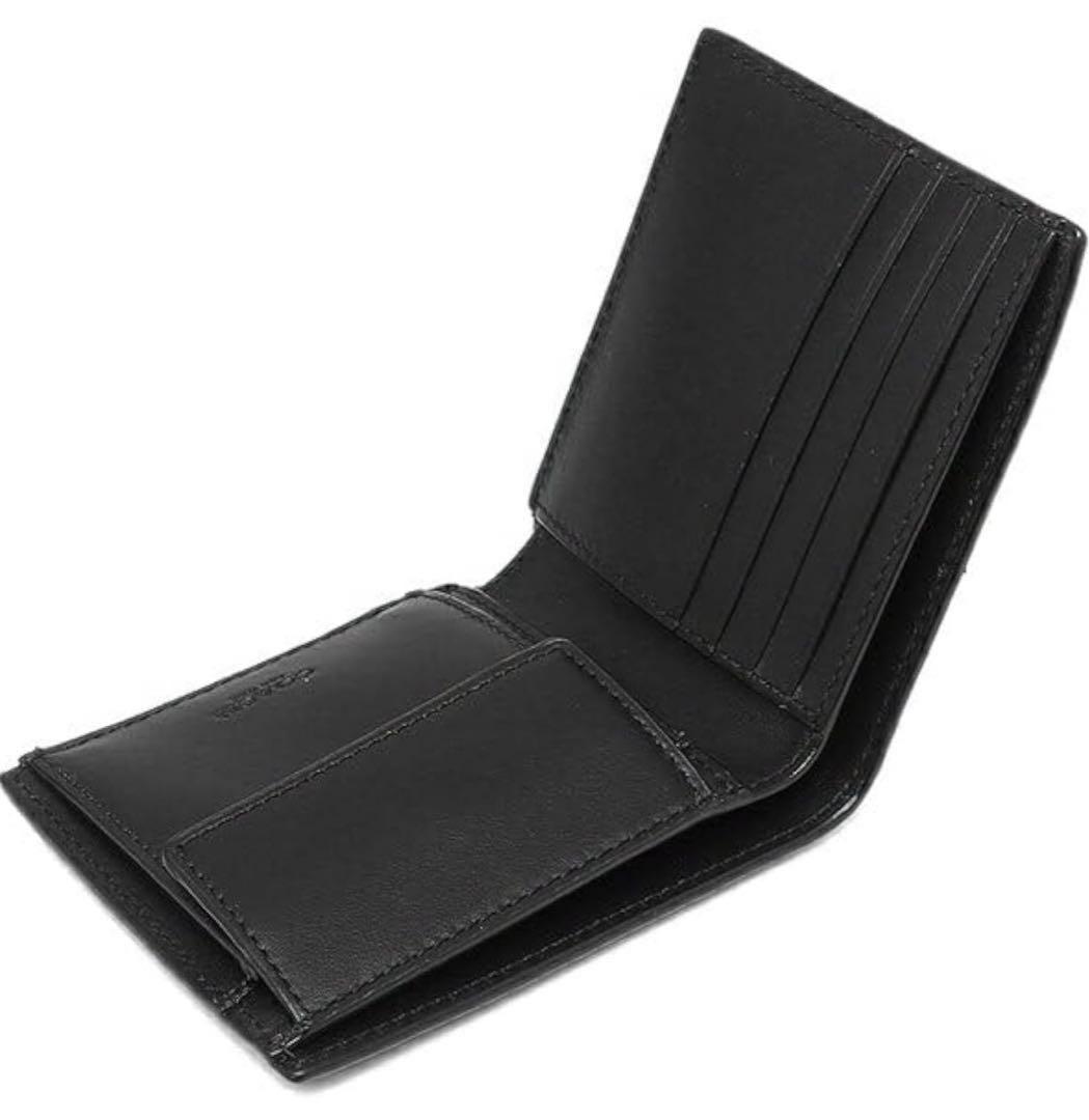 二つ折り財布 メンズ アウトレット COACH F75363 BLK ブラック
