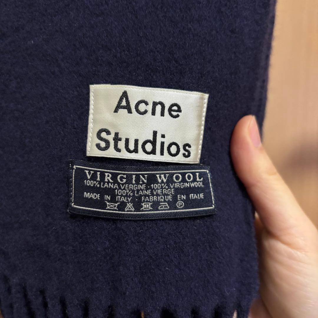 Acne Studios 大判マフラー ネイビー 旧タグ
