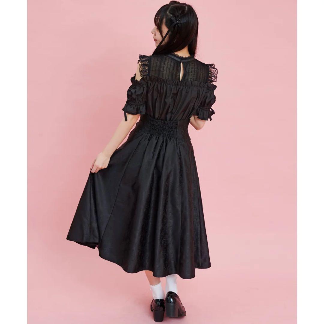 【完売品】Secret Honey レース切替 ジャガード スカート