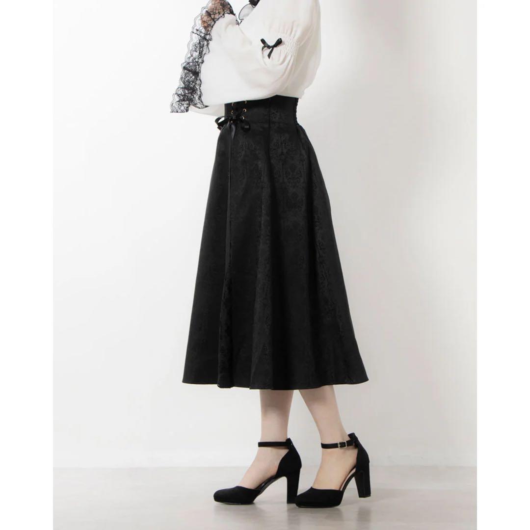 【完売品】Secret Honey レース切替 ジャガード スカート