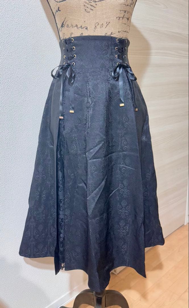 【完売品】Secret Honey レース切替 ジャガード スカート