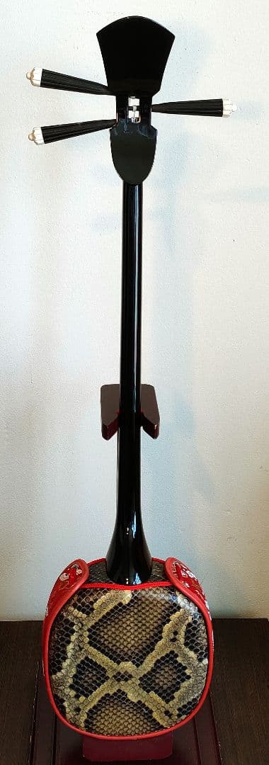 鯖缶 玉城盛善作西平開鐘復刻三線 沖縄本島産黒木材 昭和58年頃打