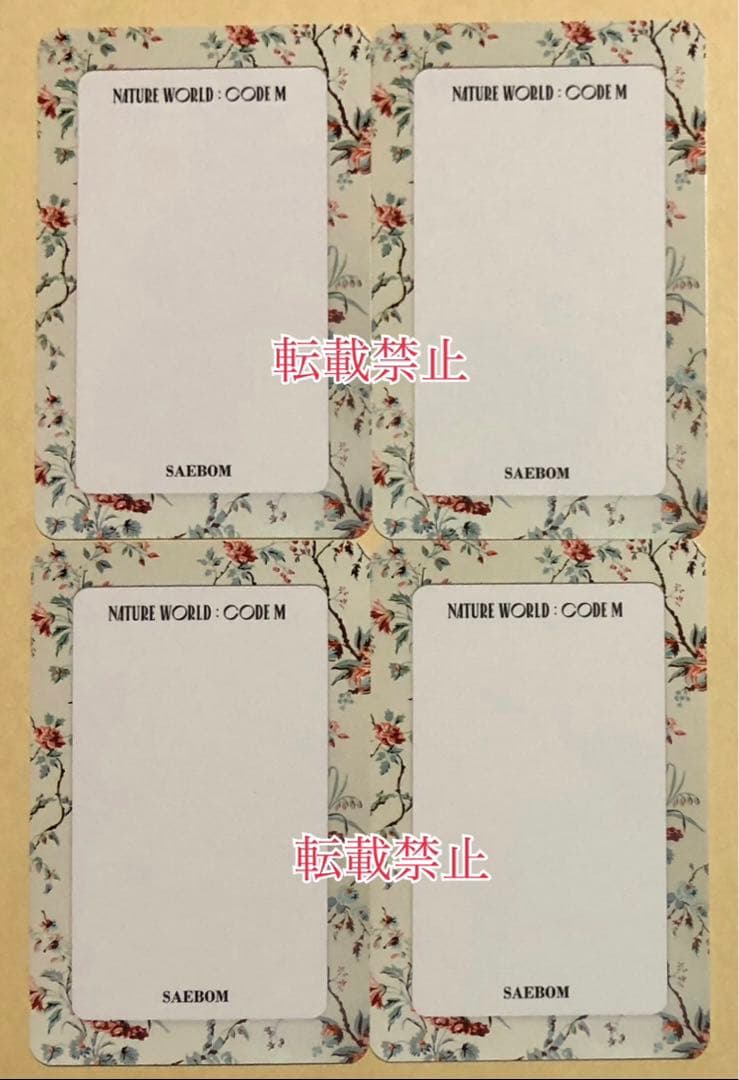 NATURE セボム SAEBOM code:M Girls トレカ 4枚セット