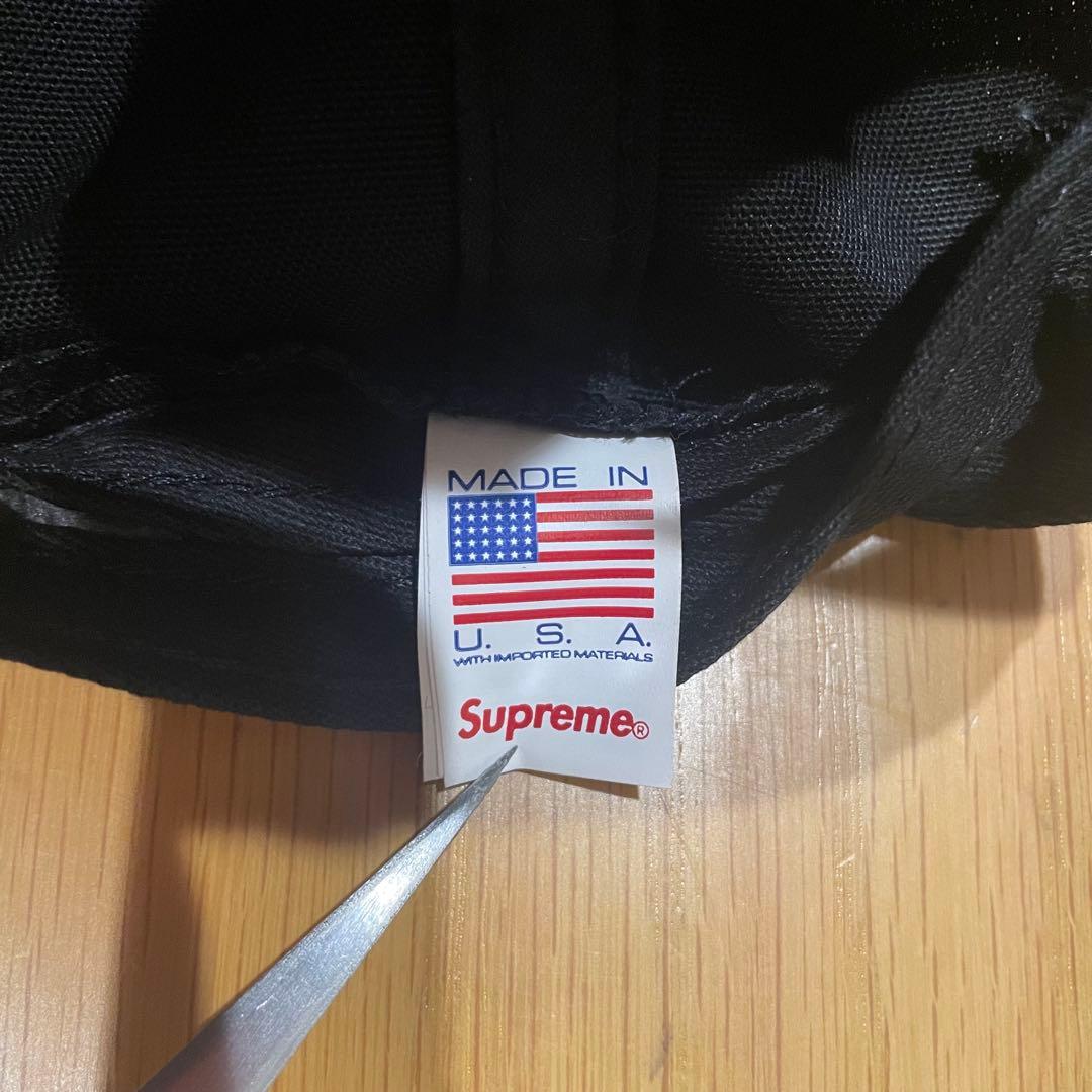 かぐや【Supreme】ブラック刺繍 キャップ MADE IN U.S.A