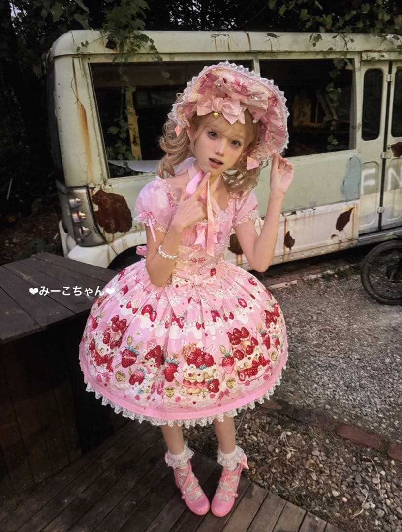 Strawberry 2点セット　甘ロリ　しゅくれどーる　ロリータ　ロリィタ