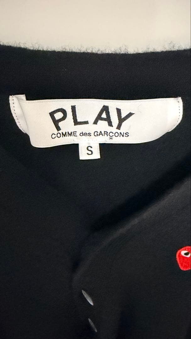 PLAY COMME des GARÇONS 黒カーディガン S