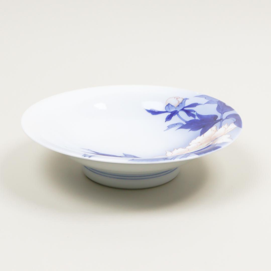 香蘭社 牡丹文高台皿 22cm
