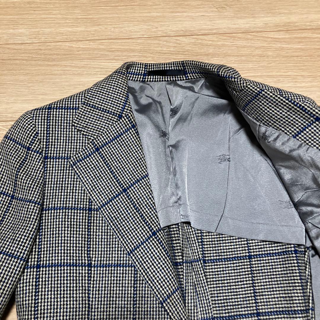 専用Burberry's カシミア混 くるみボタンテーラードジャケット　千鳥格子