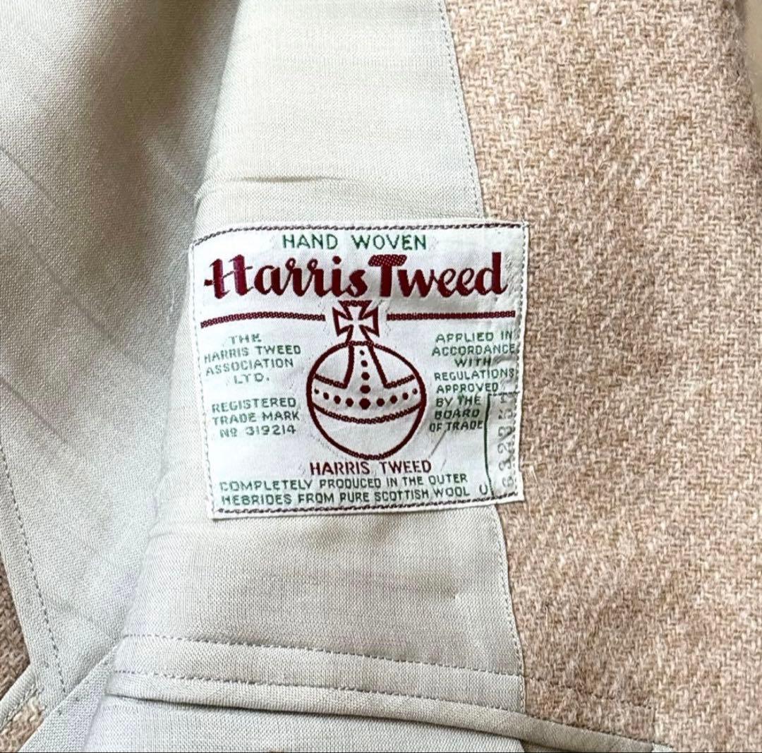 Harris Tweed ハリスツイード テーラードジャケット ベージュ系ウール
