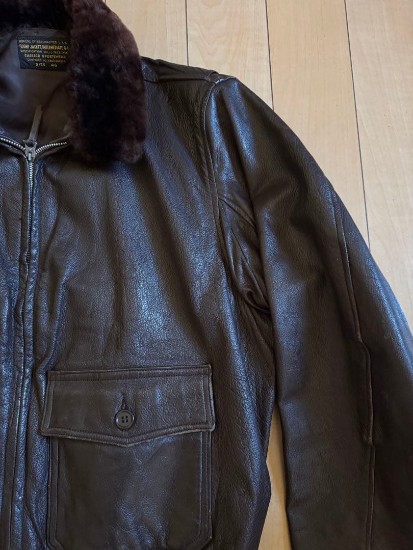 50s G-1 レザー U.S.NAVY オリジナル ヴィンテージ 46