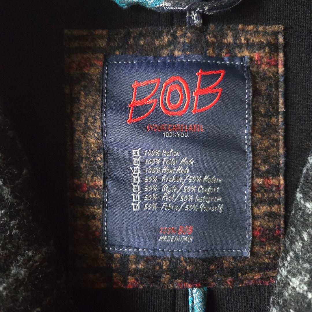 極美品 イタリア製 BOB CHILE ウール混 テーラードジャケット 48